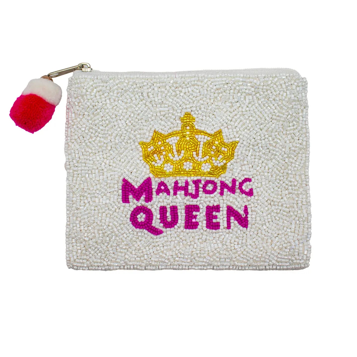 Mahjong Queen Beaded Coin Purse