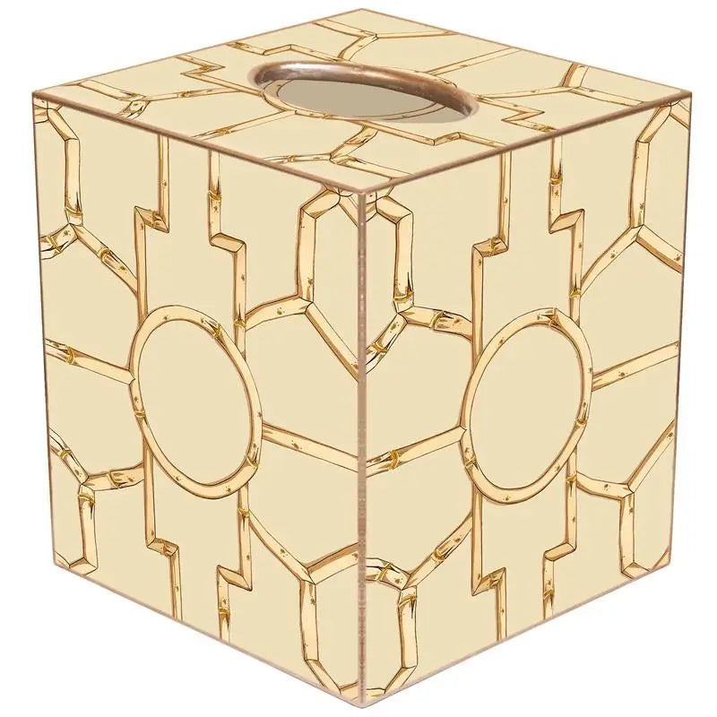 Ivory Pattern Tissue Box Cover