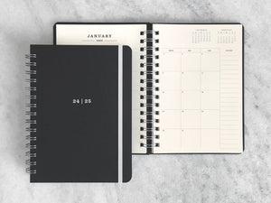 2024-2025 Planner | "24|25" Hard Cover, black cover