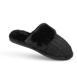 Black Knit Slipper Slipper