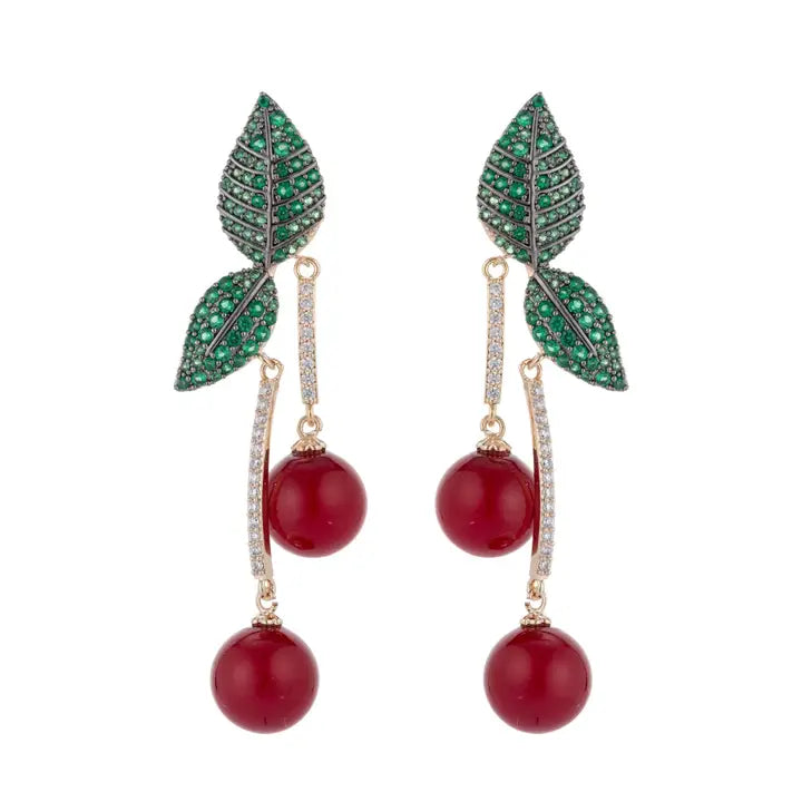 Cerise Cz Earrings