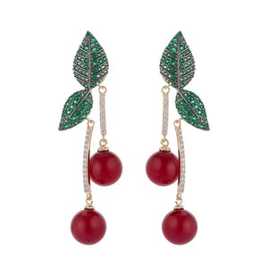 Cerise Cz Earrings