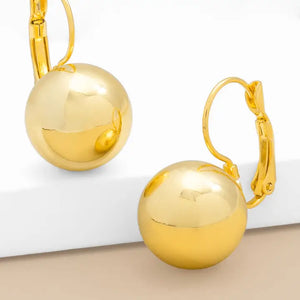 Metal Ball Drop Earring