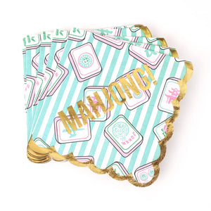 Mahjong Stripe Paper Beverage Napkin Pack