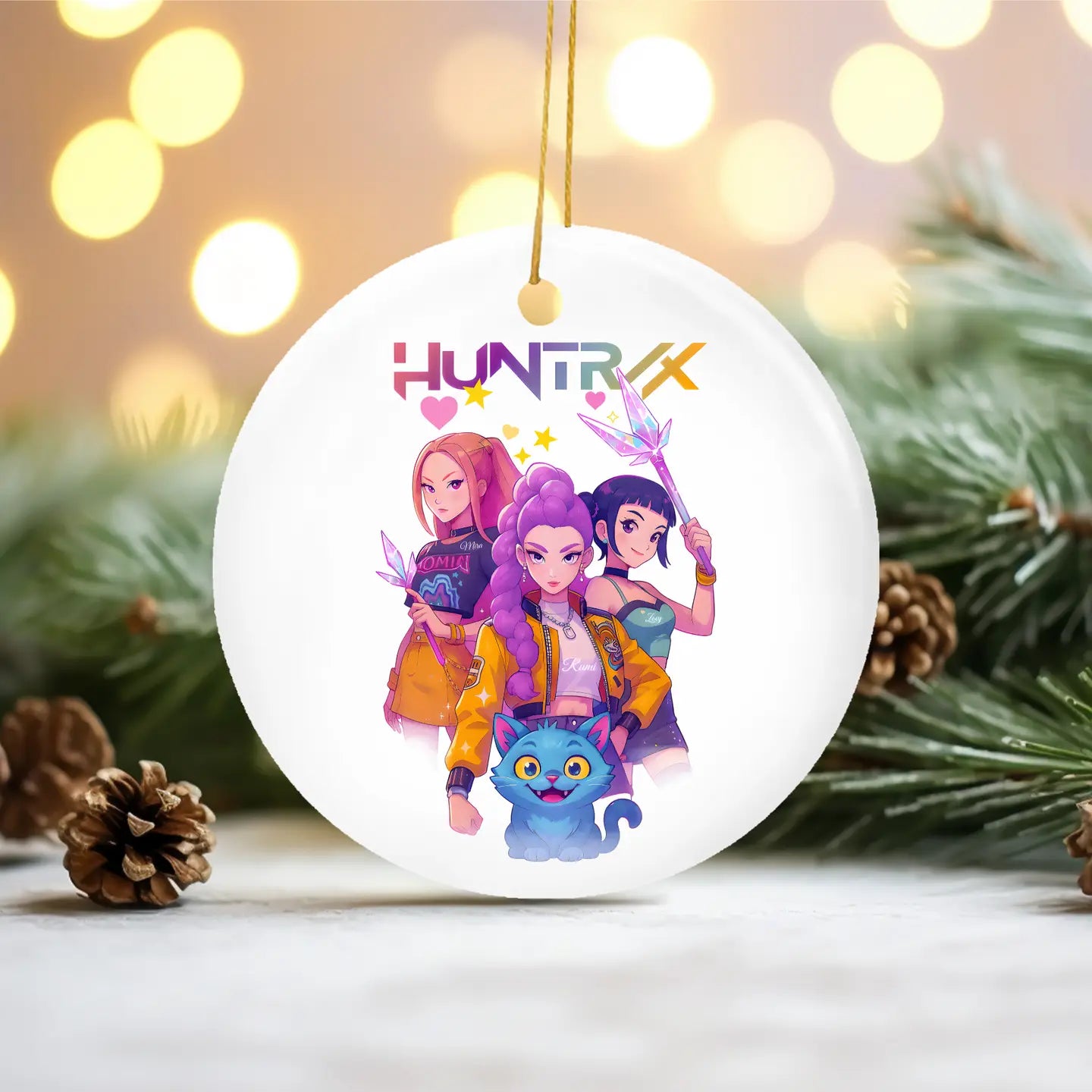 Huntrix Inspired Christmas Ornament