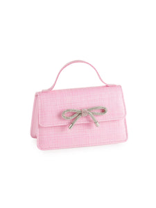 Pink Bowie Straw Mini Bag