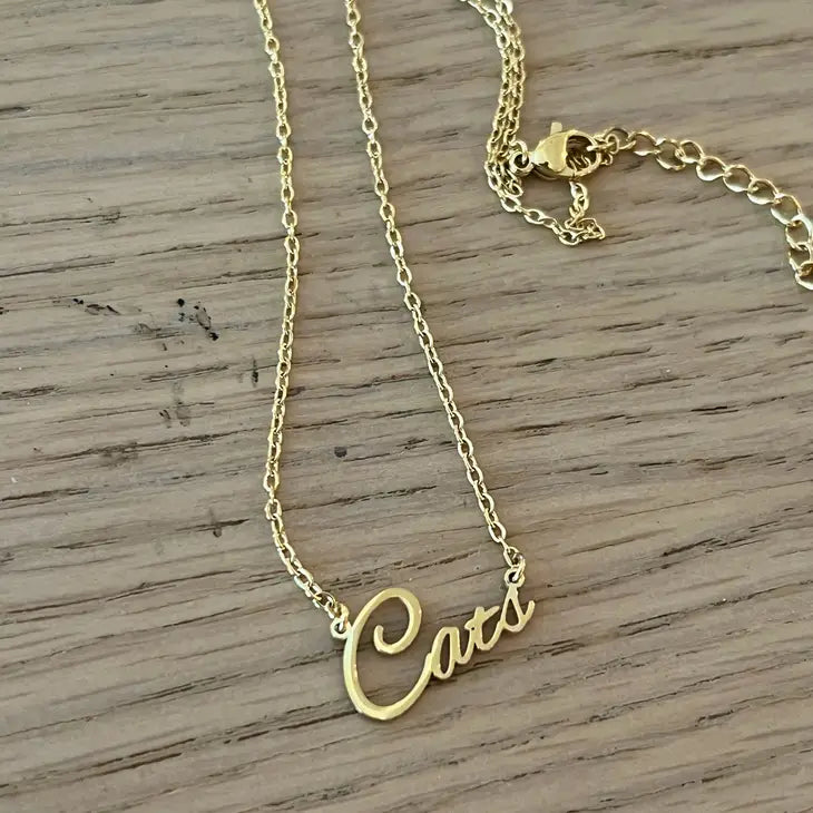"Cats" Gold Necklace