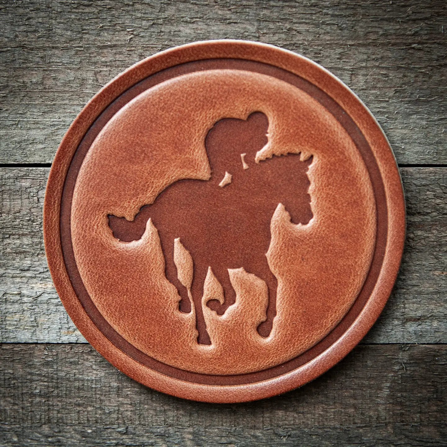 Racehorse Leather Coaster