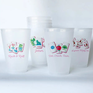 Mahjong Shatterproof 20 oz Plastic Cups; Set of 8