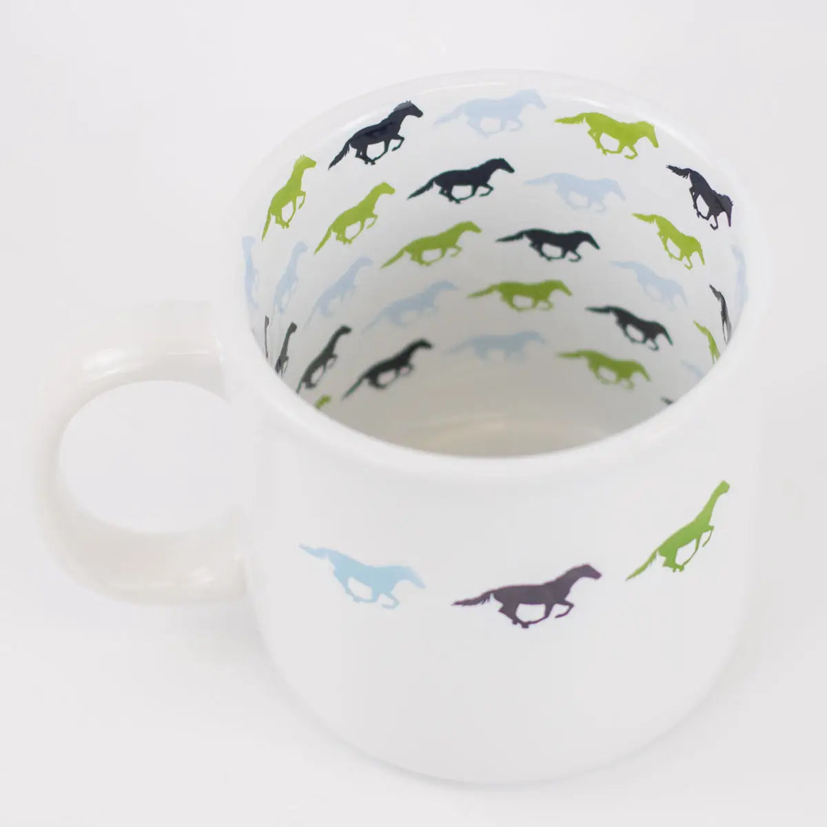 Off To the Races Coffee Mug White/Navy/Green/Blue