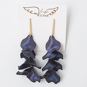 Hyacinth Earrings-Metallic Navy