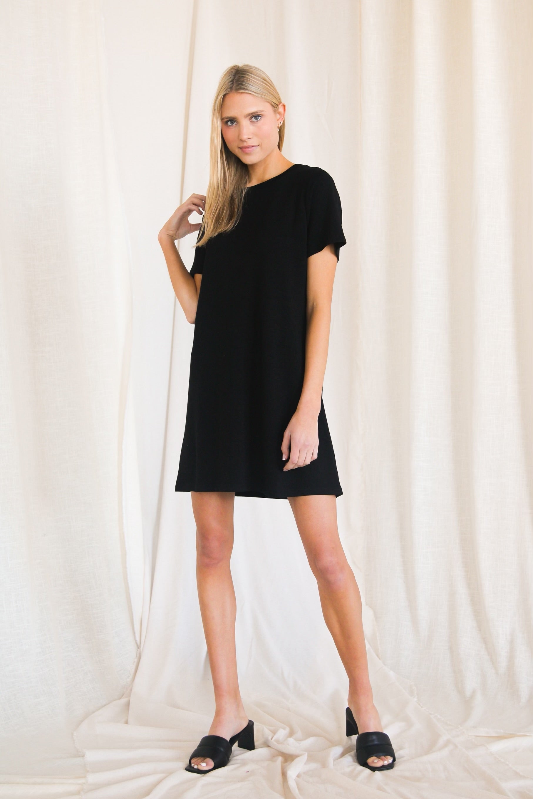 Scuba Modal Short Sleeve Dress