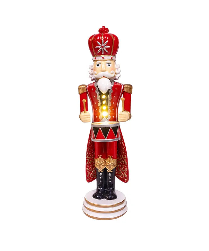 12" Battery Operated Lighted King Nutcracker Table Piece