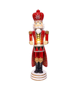 12" Battery Operated Lighted King Nutcracker Table Piece