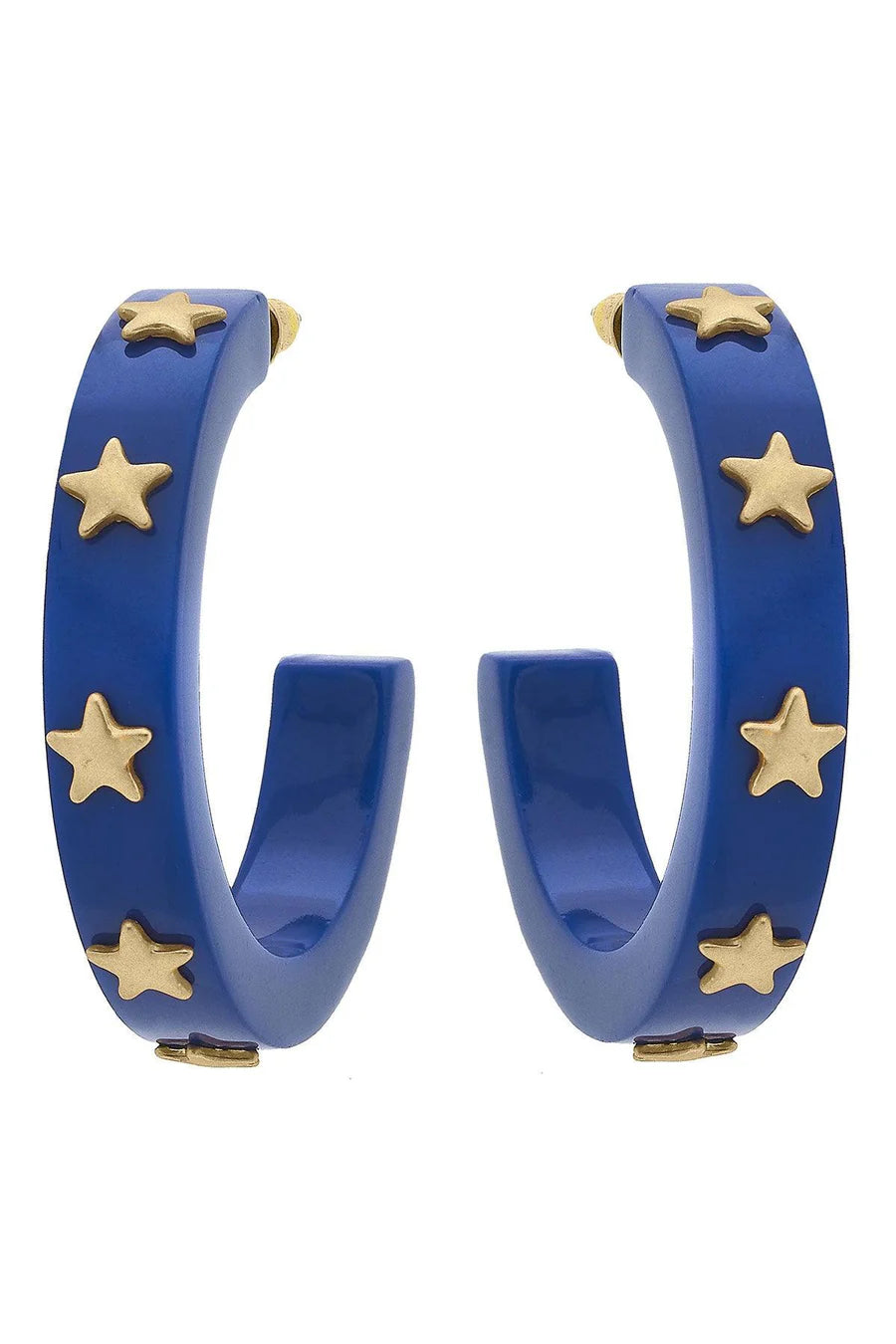 Liberty Star Resin Hoop Earrings