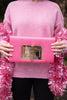 Lillian Clutch - Pink Faille