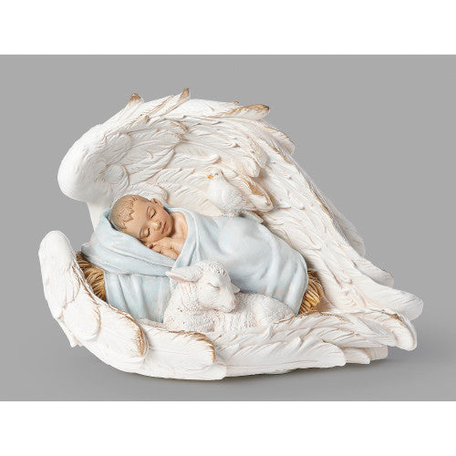 Christ Child Nestled in Angel Wings - 4.5"