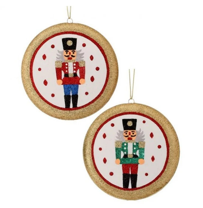 150MM Glitter Nutcracker Disc Ornament