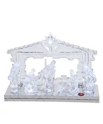 Battery-Operated Light-Up LED Musical Nativity Scene