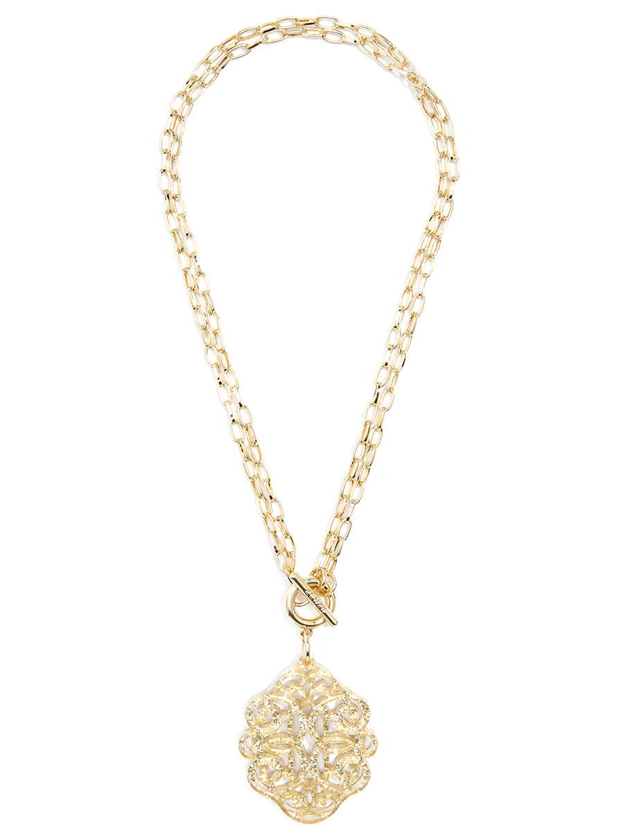 Regal Resin Acrylic Pendant Necklace