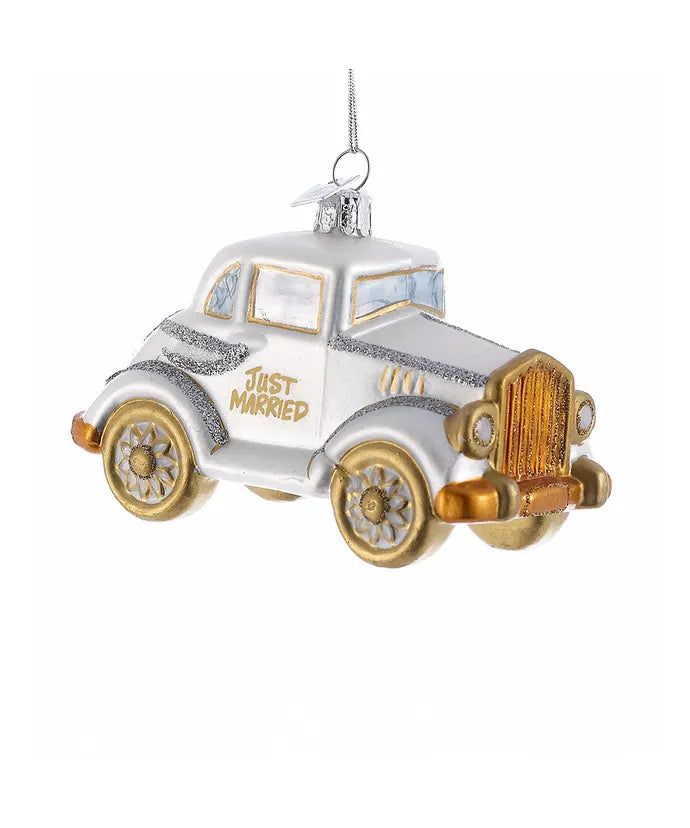 Noble Gems™ Wedding Car Glass Ornament