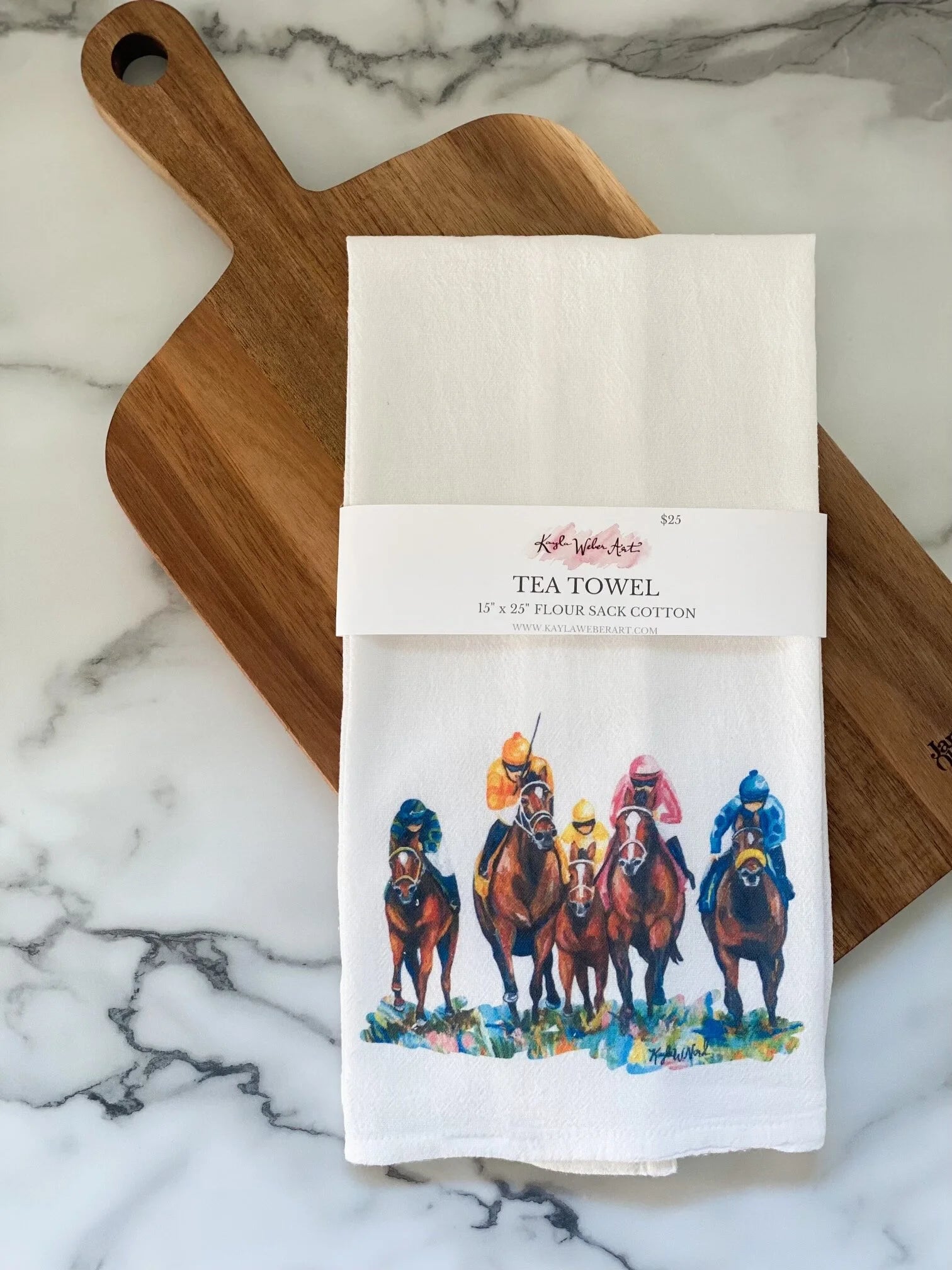 "Run for the Roses" Tea Towel