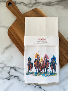 "Run for the Roses" Tea Towel