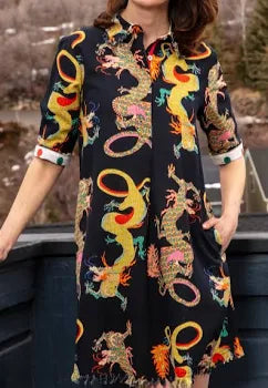 Dizzy Lizzie Chatham Dress Black Dragon