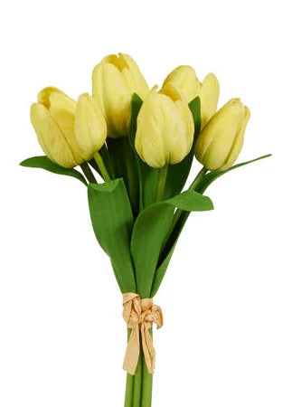 12"Yellow Real Touch Tulip Bundle
