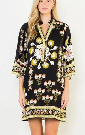 Floral Dress in Black