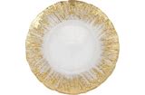 Rufolo Glass Gold Brushstroke Canape Plate