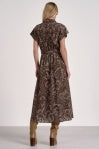 Brown Midi Button Down Dress