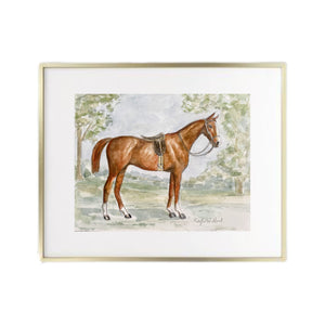 "Vintage Horse and Saddle" (PRINT) 8X10
