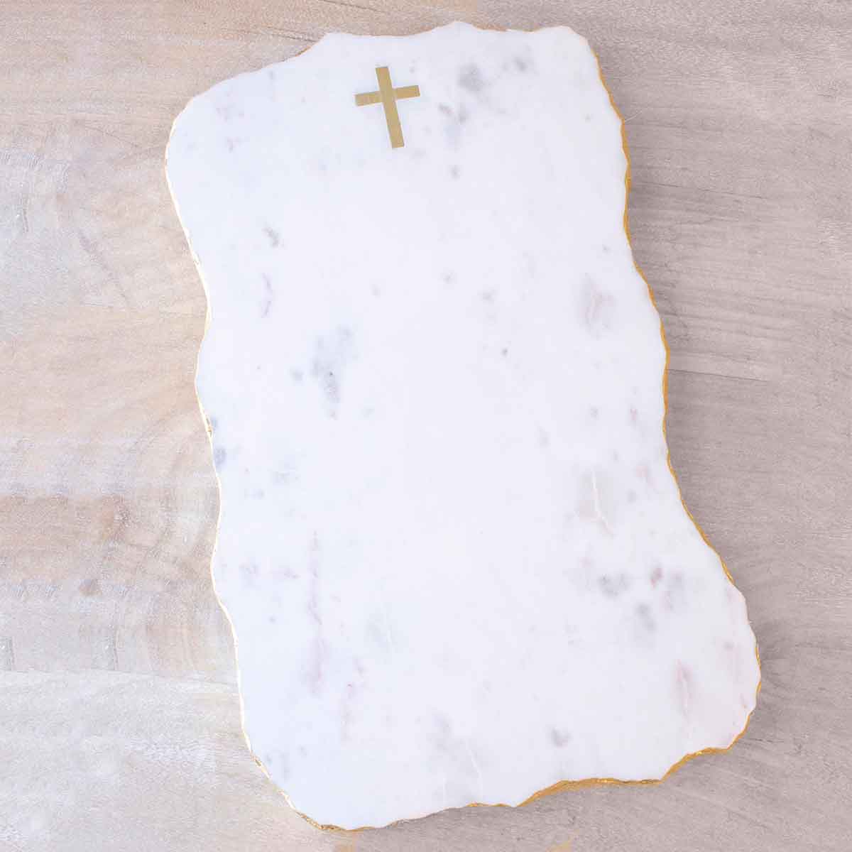 Cross Marble Rectangle Serving Board
