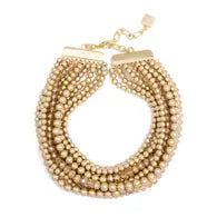 10 Strand Small Pearl Collar Necklace