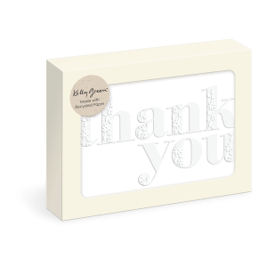 Embossed Cards Thank You - Kelly Green
