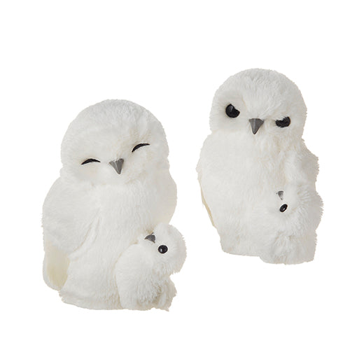 White Owl with Baby Ornament
