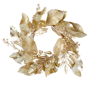 Golden Greenery Wreath Candle Ring