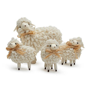 Flock of Sheep with Raffia Tie - 2 sizes