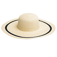 Liv Hat: Natural and Black Stripe