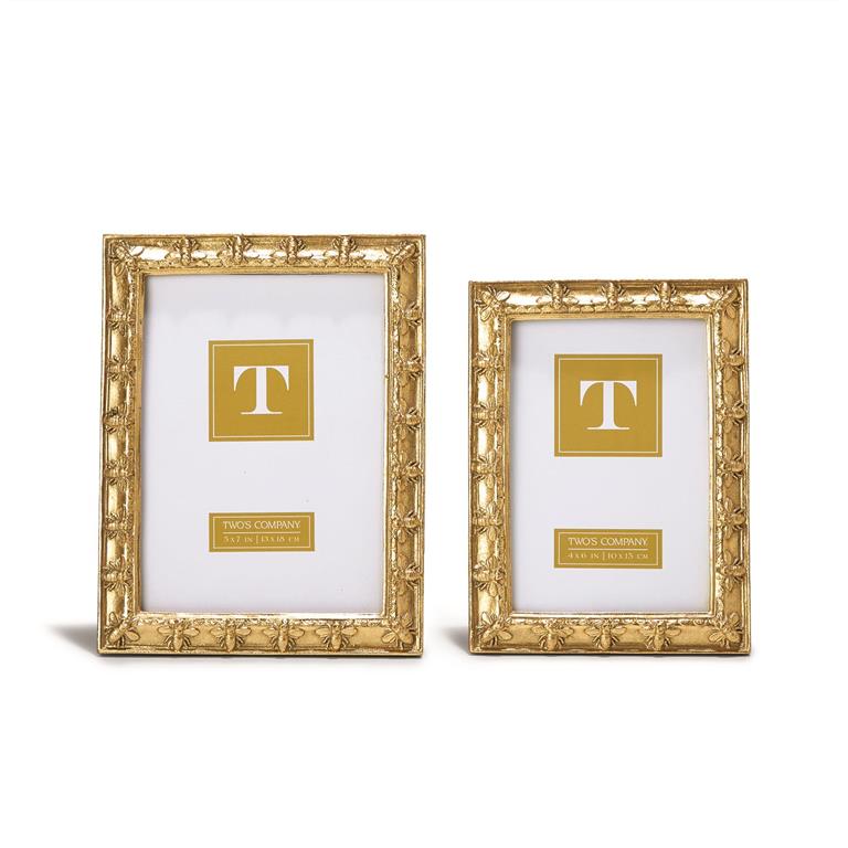 Golden bee picture frame