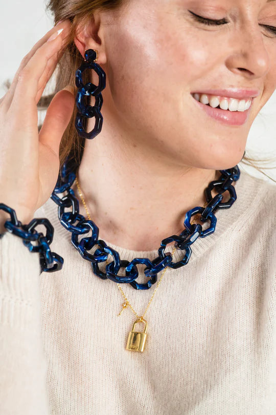 Kate Layering Acetate Chain - Turquoise