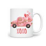 Valentines Mug Pink Truck Coffee Mug