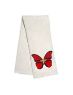 Red Butterfly Bee Towel