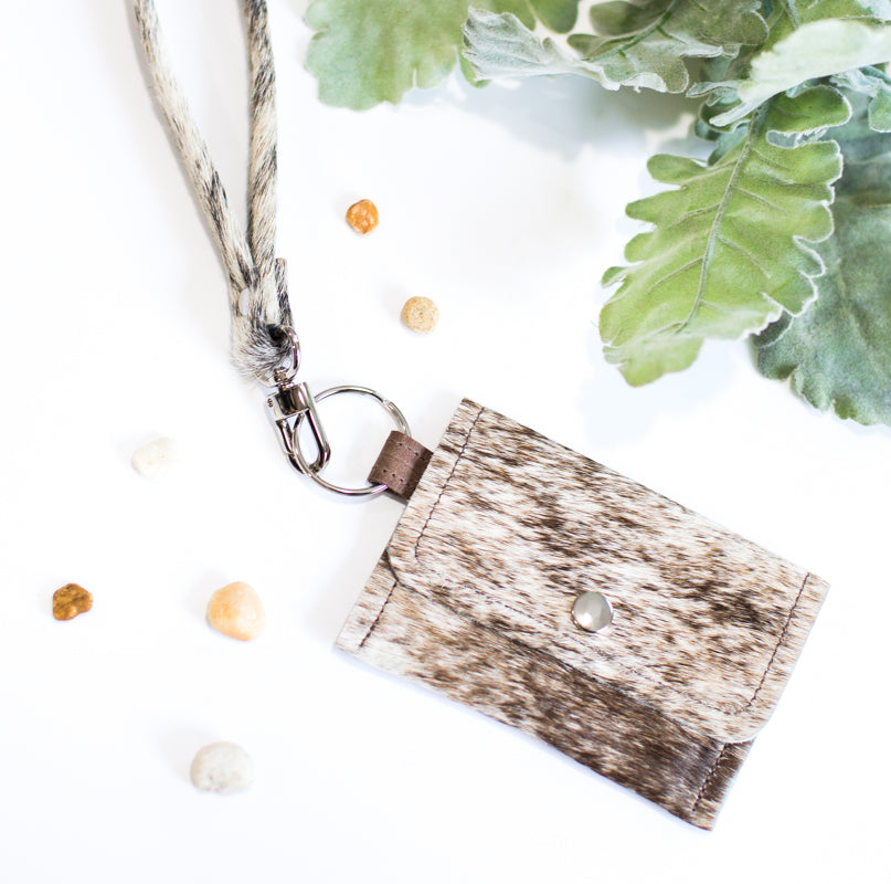 Cowhide & Leather Keychain Wallet
