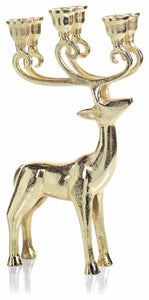 Golden Reindeer Candle Holder