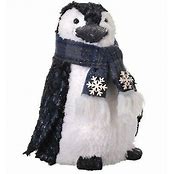 Faux Fur Penguin with Scarf