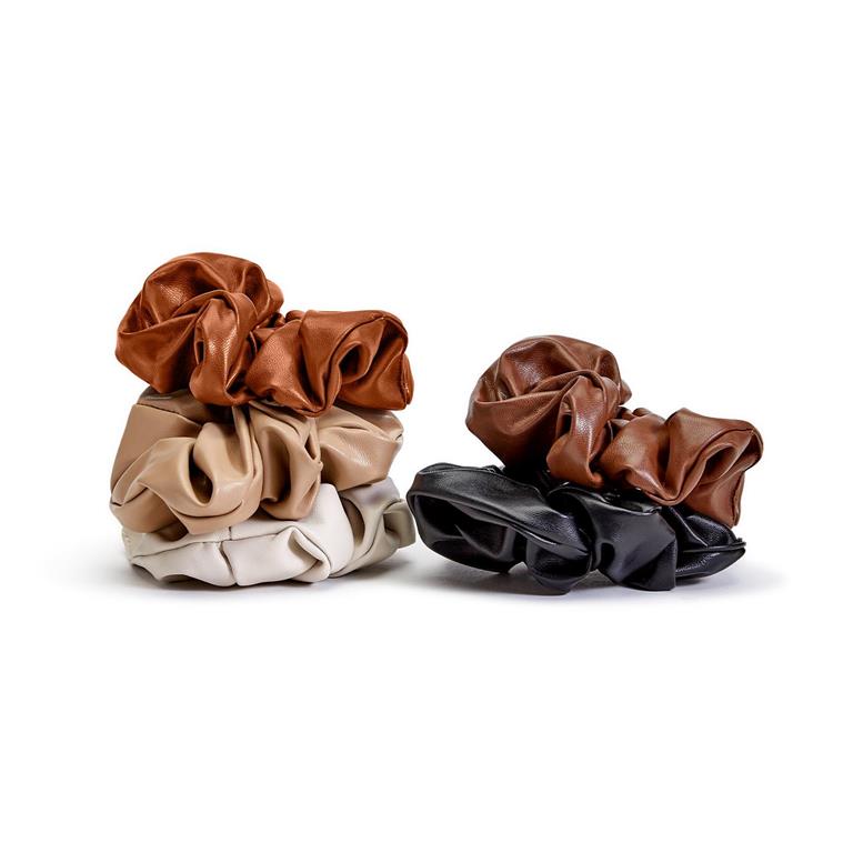 Oversized Vegan Leather Scrunchie, Available in multiple colors