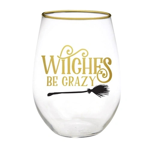 Witches be Crazy Stemless Wine Glass